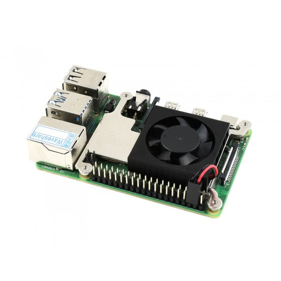 Low-Profile CPU Cooling Fan for Raspberry Pi 4B/3B+/3B, with Aluminum Alloy Bracket
