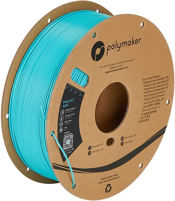 POLYMAKER E01010: Filament - PolyLite ABS 1,75 mm - 1 kg - teal at