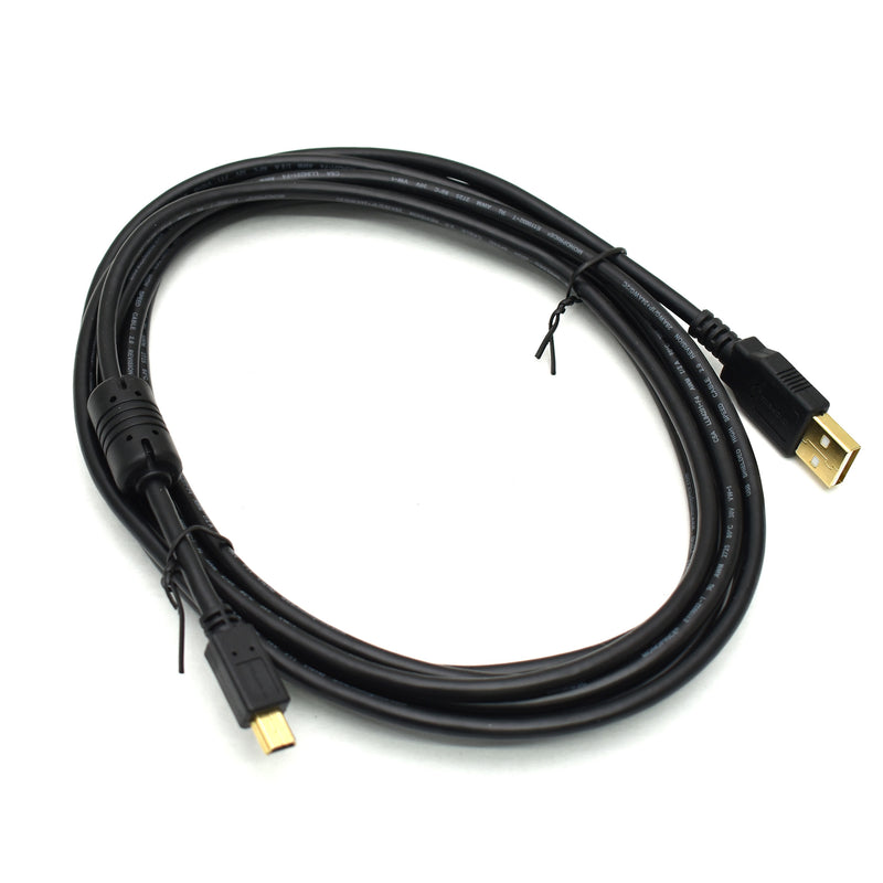 10 ft Gold Plated USB Cable w/ Ferrite Core (USB Type B Mini/ CR-10/ Ender 3)